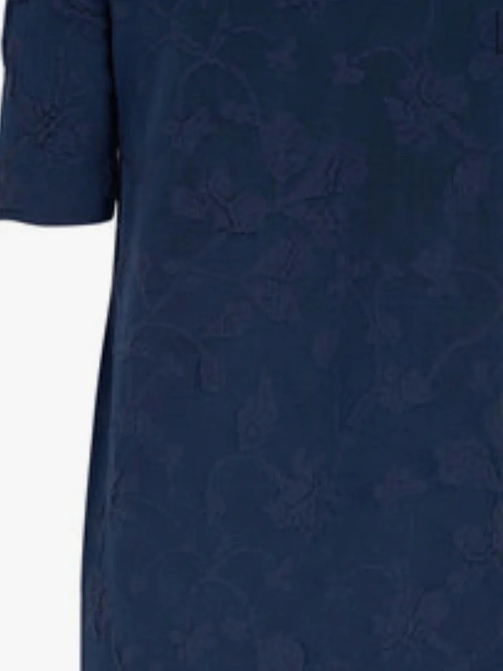 Lafayette 148 New York Midnight Blue Floral Jacquard Sweater Dress - Picture 3 of 4